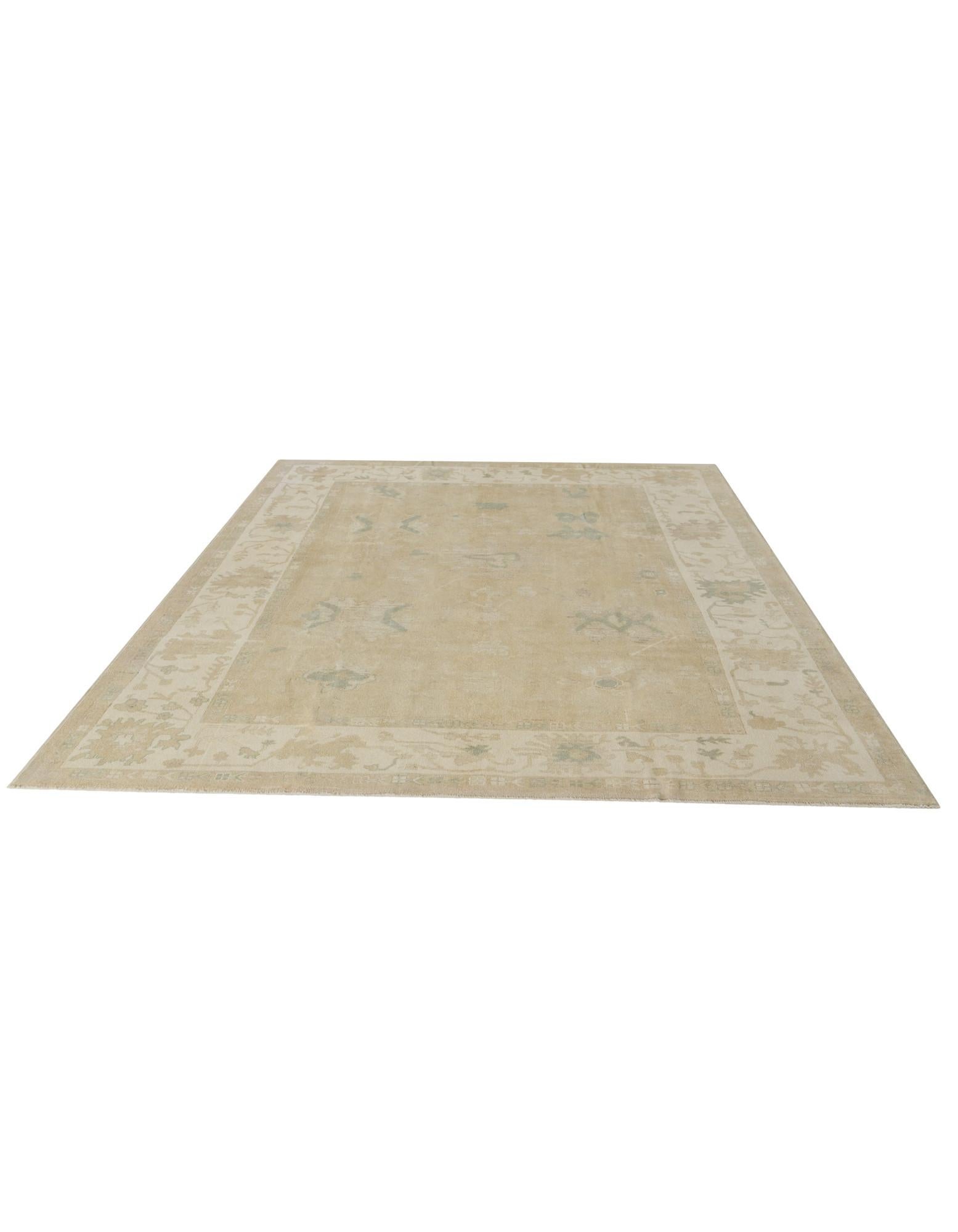 9' 4 x 12' Hand Knotted Oushak Wool Rug