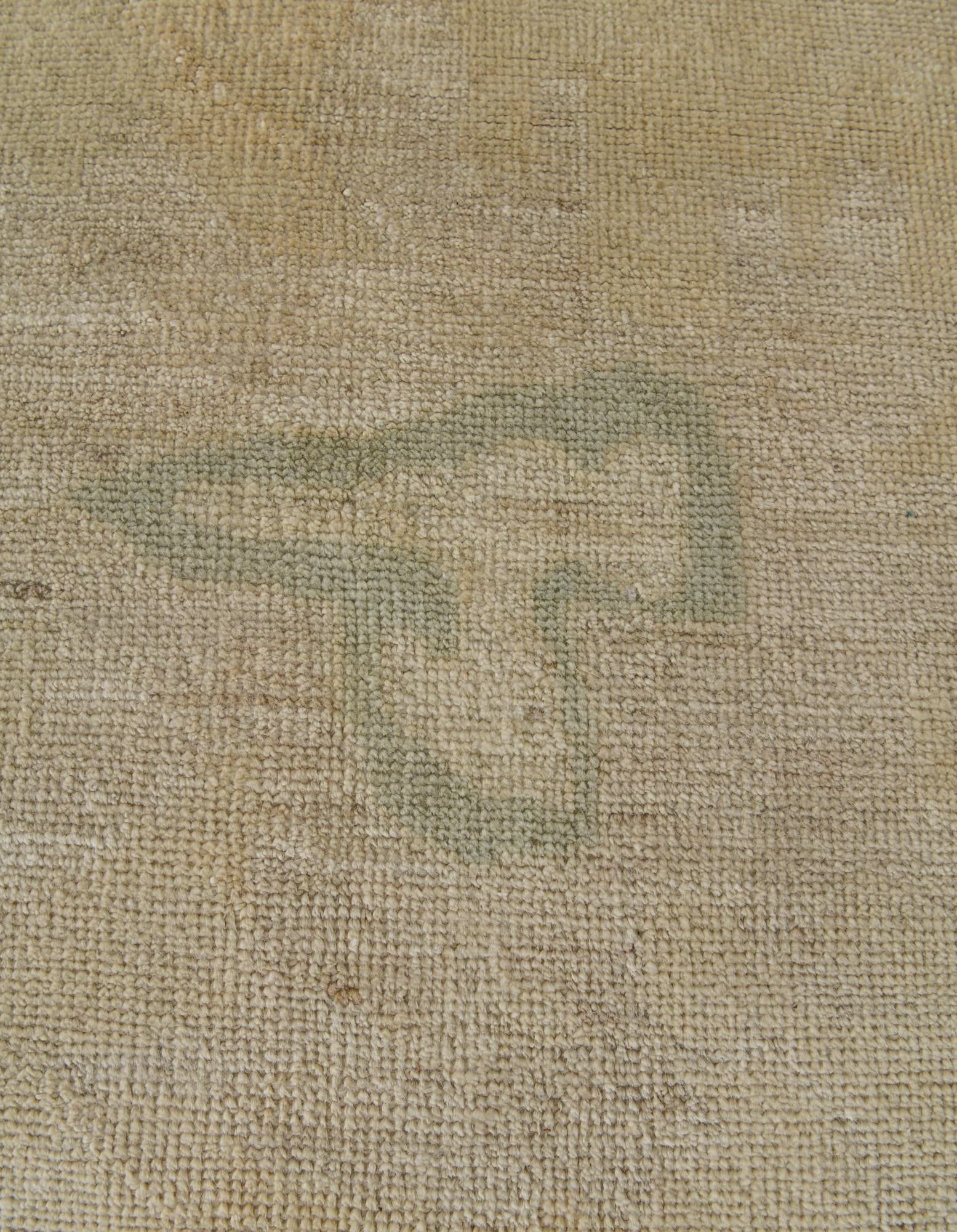 9' 4 x 12' Hand Knotted Oushak Wool Rug