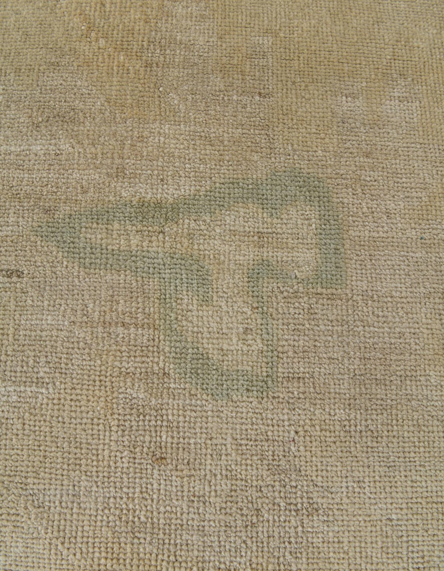 9' 4 x 12' Hand Knotted Oushak Wool Rug