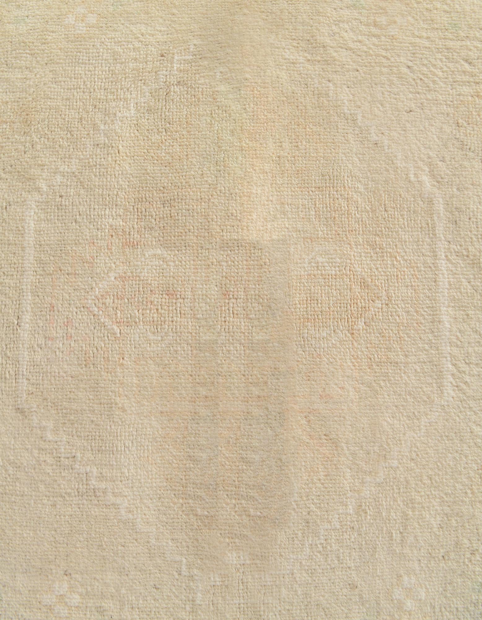 6' 5 x 9' 7 Hand Knotted Oushak Wool Rug