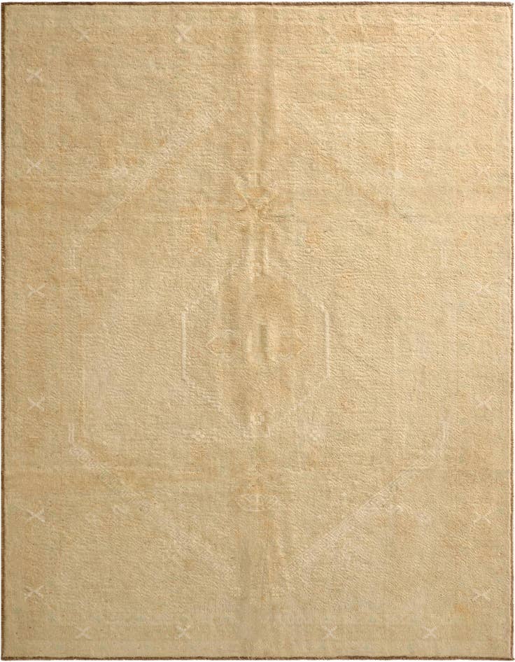 Detail image of 6' 5 x 9' 7 Hand Knotted Oushak Wool Rug