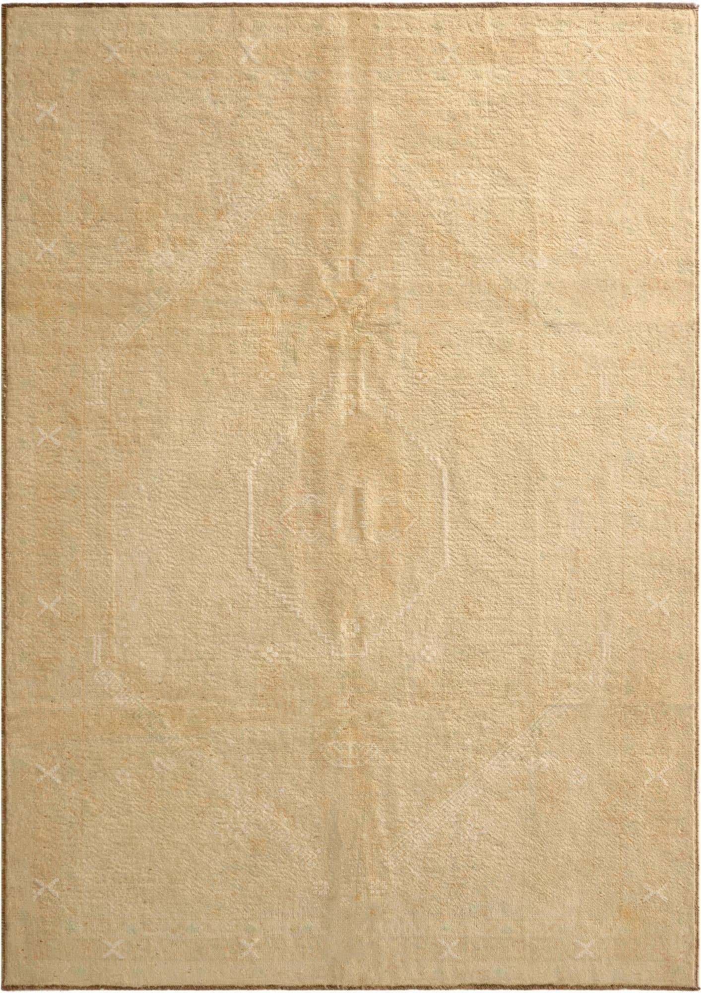 6' 5 x 9' 7 Hand Knotted Oushak Wool Rug