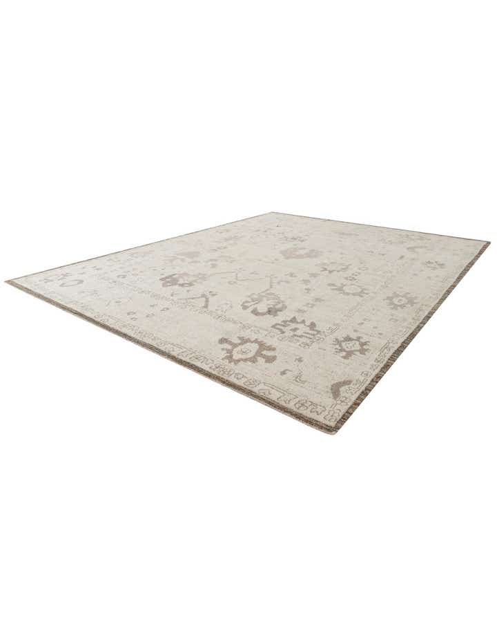 10' 7 x 13' 8 Hand Knotted Oushak Wool Rug