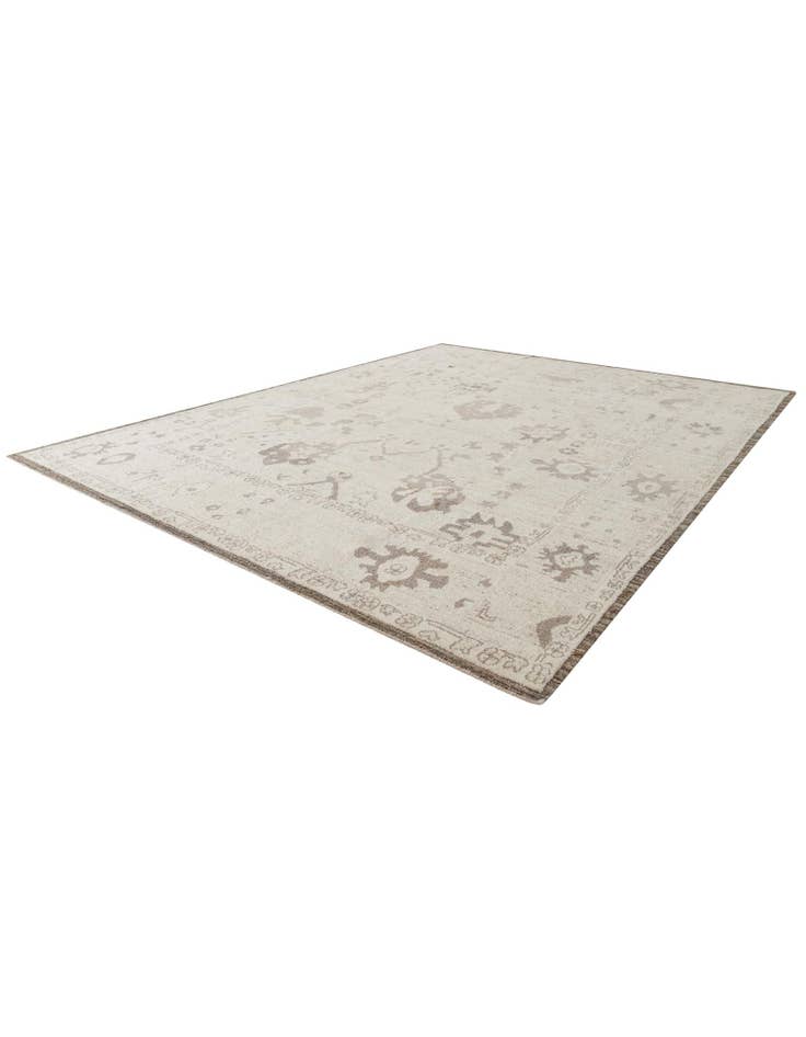 Detail image of 10' 7 x 13' 8 Hand Knotted Oushak Wool Rug