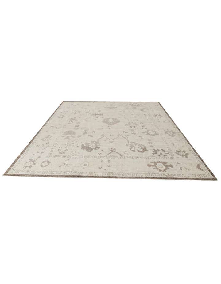 10' 7 x 13' 8 Hand Knotted Oushak Wool Rug