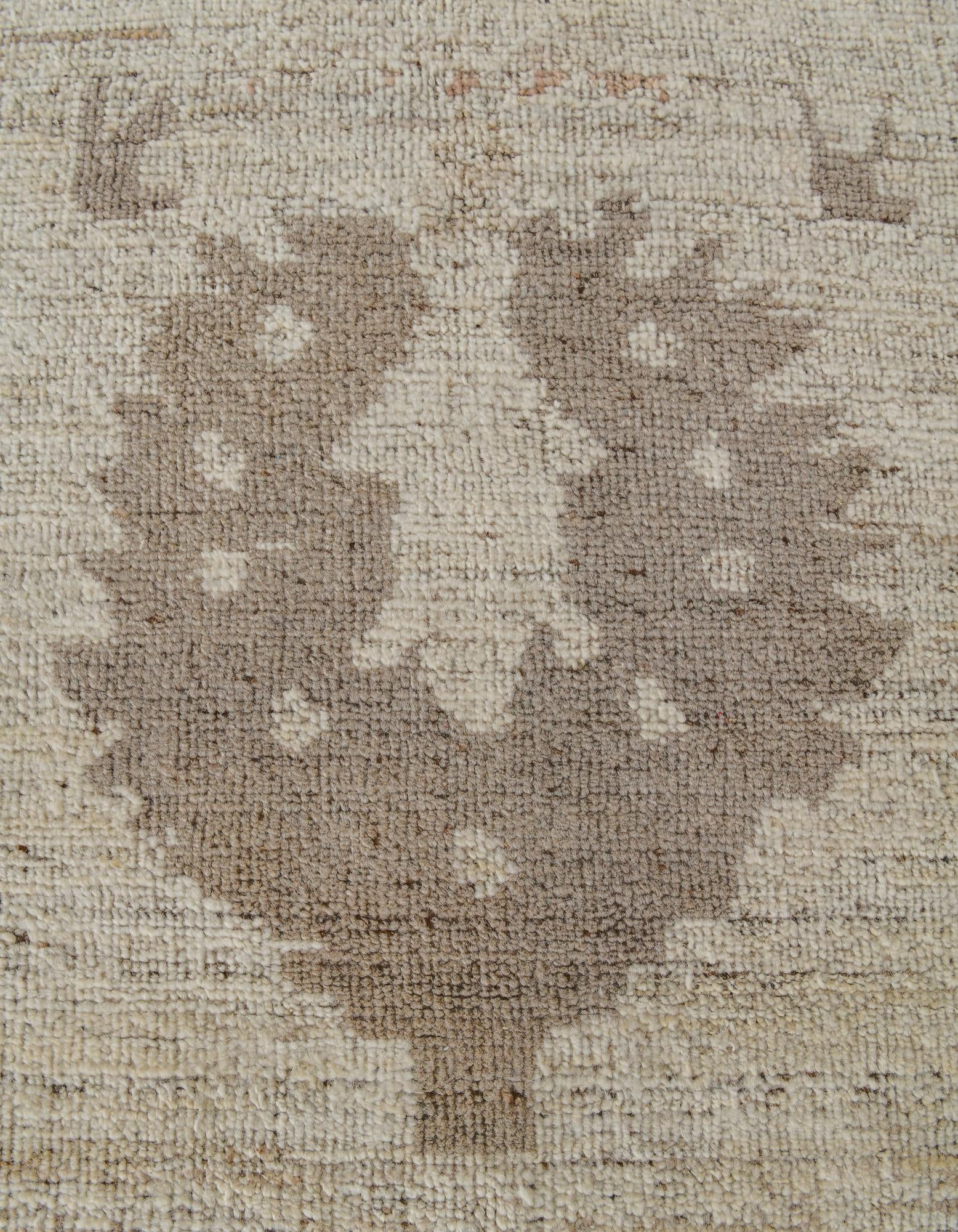 10' 7 x 13' 8 Hand Knotted Oushak Wool Rug