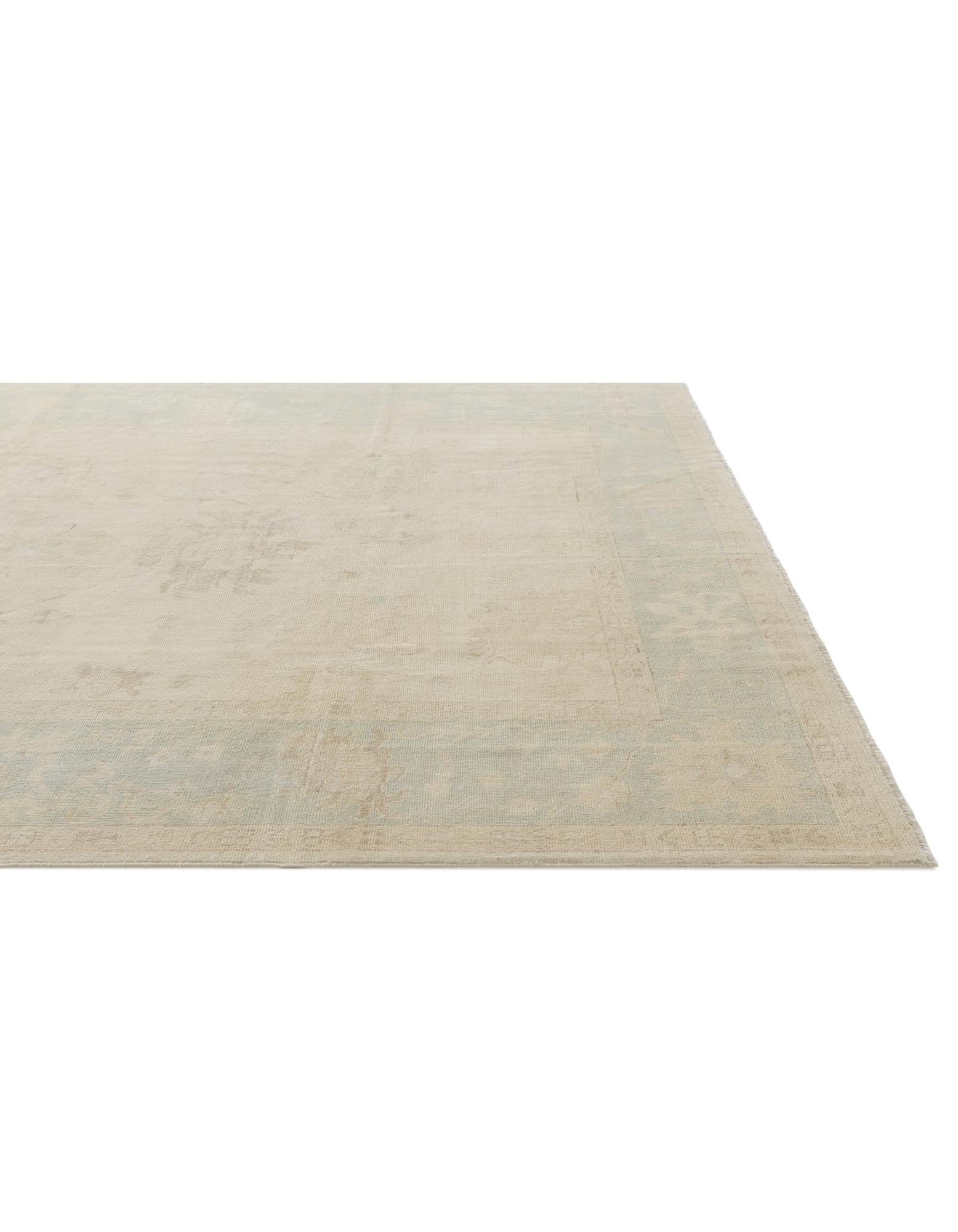 8' 6 x 10' Hand Knotted Oushak Wool Rug