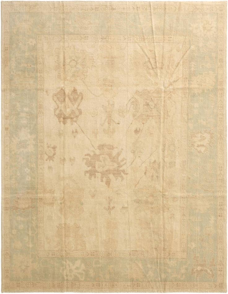 Detail image of 8' 6 x 10' Hand Knotted Oushak Wool Rug