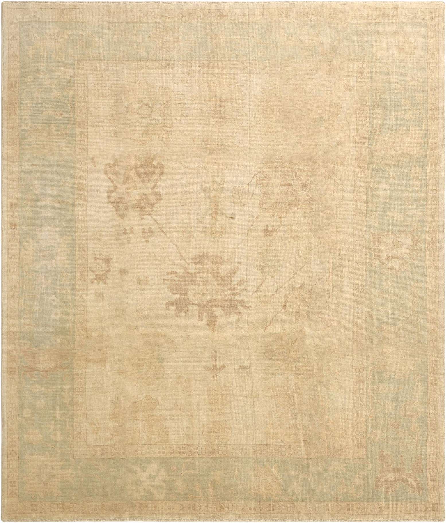 8' 6 x 10' Hand Knotted Oushak Wool Rug