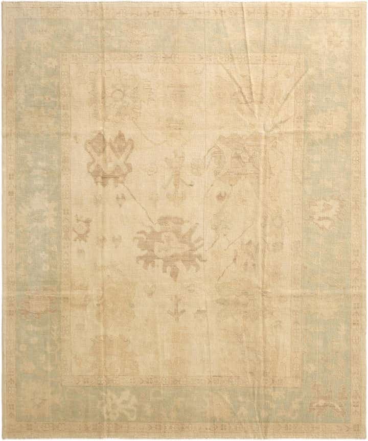 8' 6 x 10' Hand Knotted Oushak Wool Rug