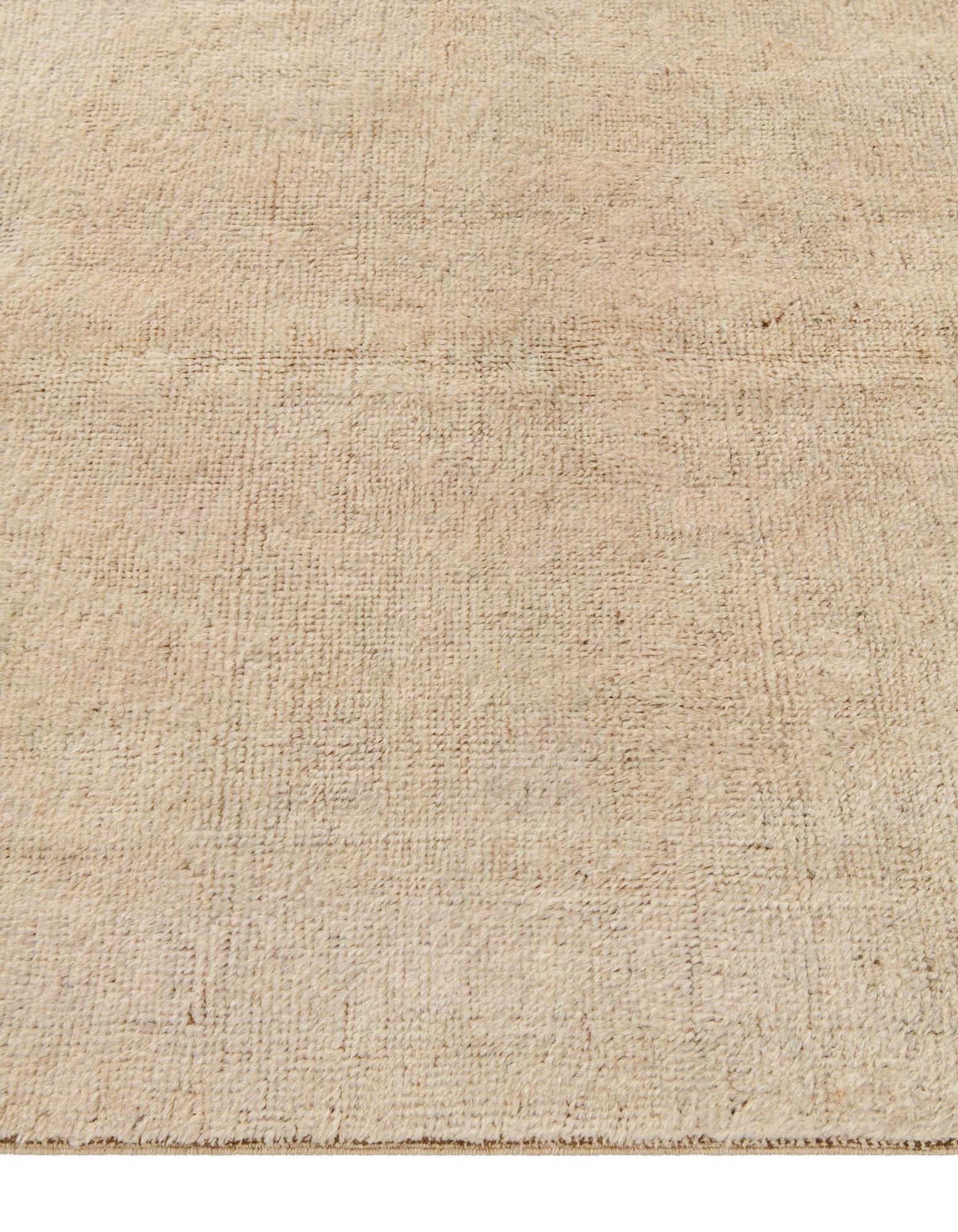 3' 8 x 6' Hand Knotted Oushak Wool Rug