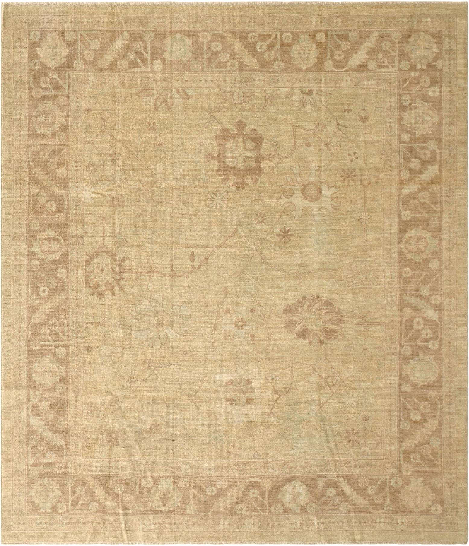 8' 4 x 9' 9 Hand Knotted Oushak Wool Rug