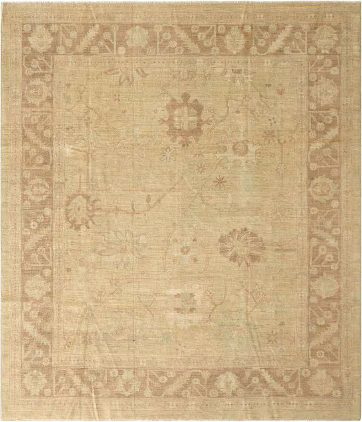 8' 4 x 9' 9 Hand Knotted Oushak Wool Rug