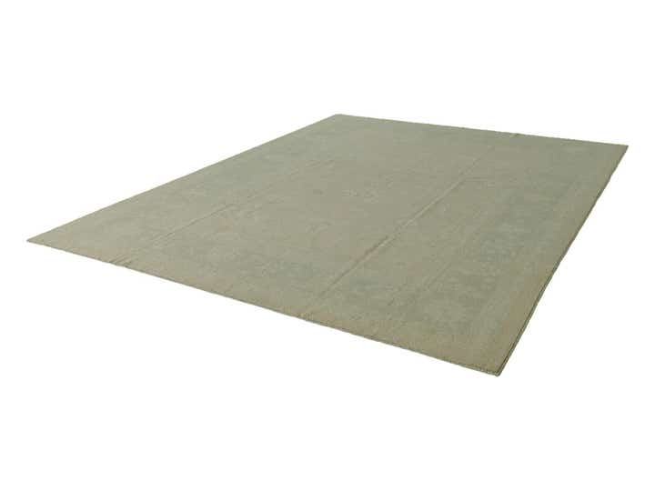 9' 3 x 12' Hand Knotted Oushak Wool Rug