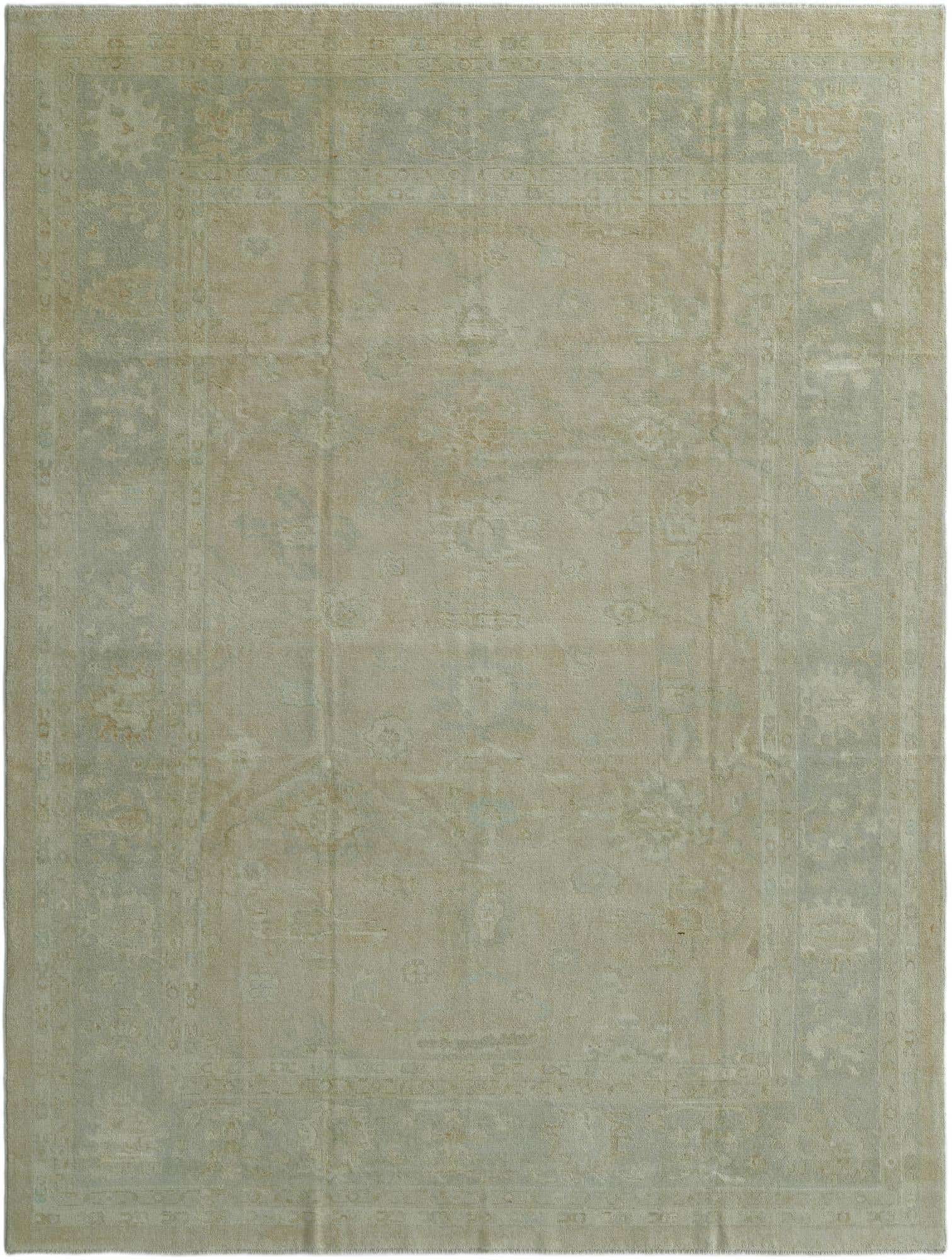 9' 3 x 12' Hand Knotted Oushak Wool Rug