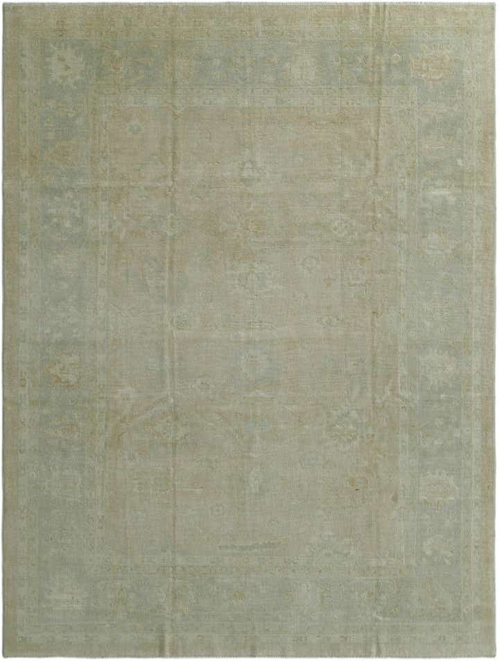 9' 3 x 12' Hand Knotted Oushak Wool Rug