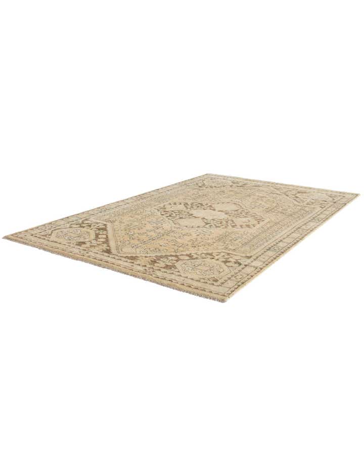 3' 9 x 6' 1 Hand Knotted Oushak Wool Rug