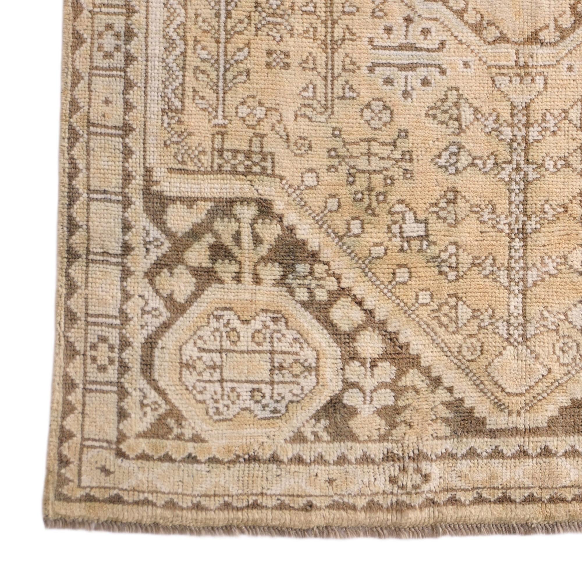 3' 9 x 6' 1 Hand Knotted Oushak Wool Rug