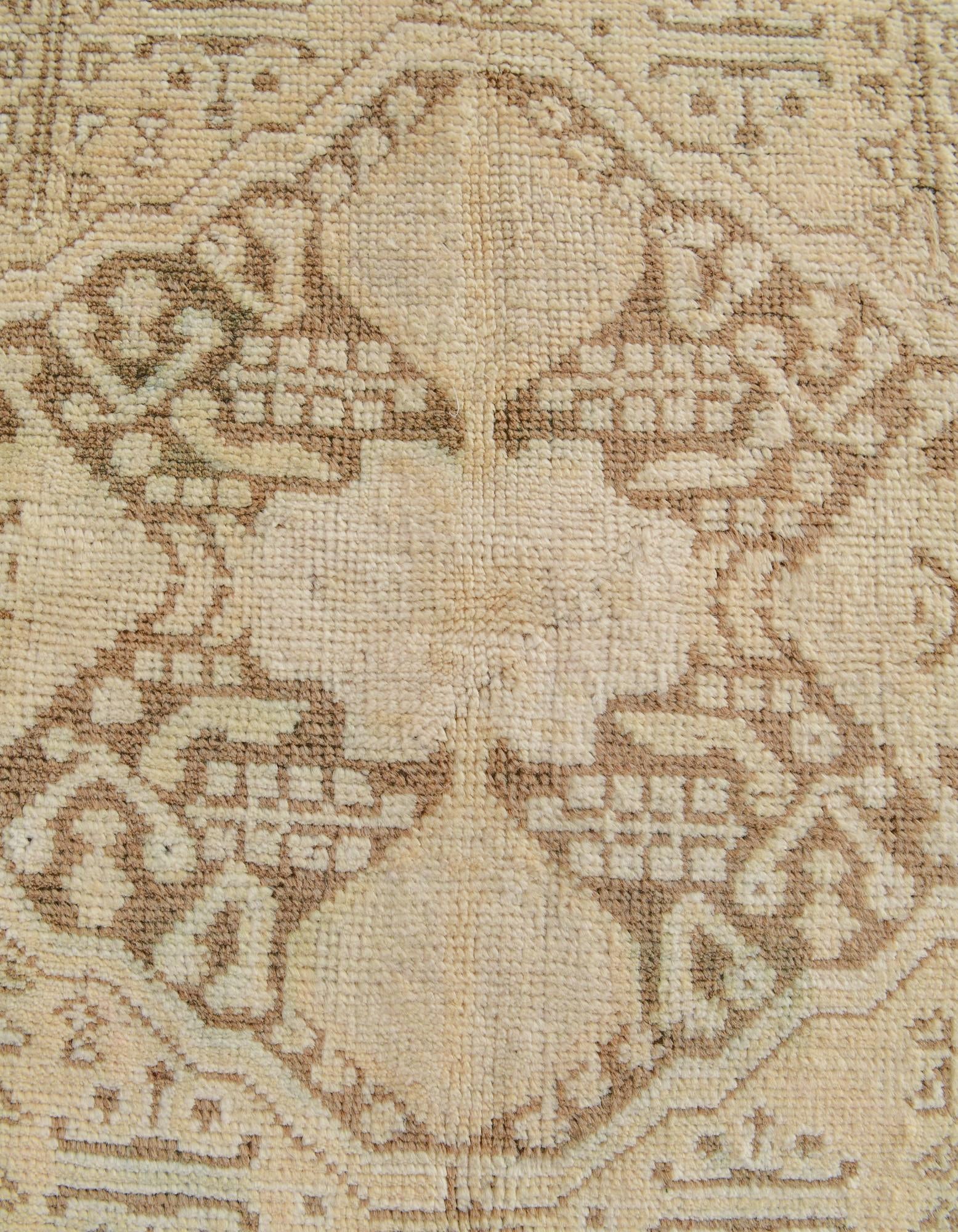 3' 9 x 6' 1 Hand Knotted Oushak Wool Rug