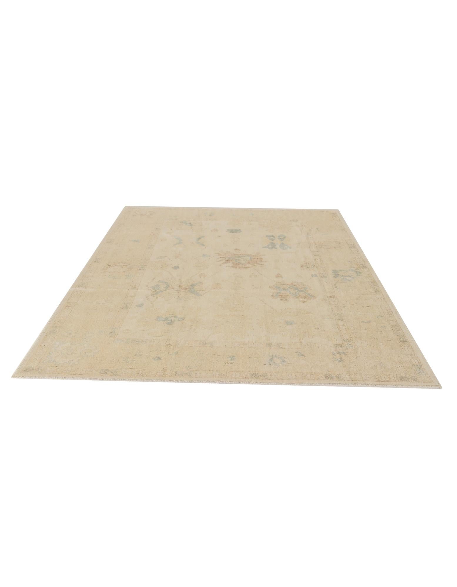8' 1 x 9' 11 Hand Knotted Oushak Wool Rug