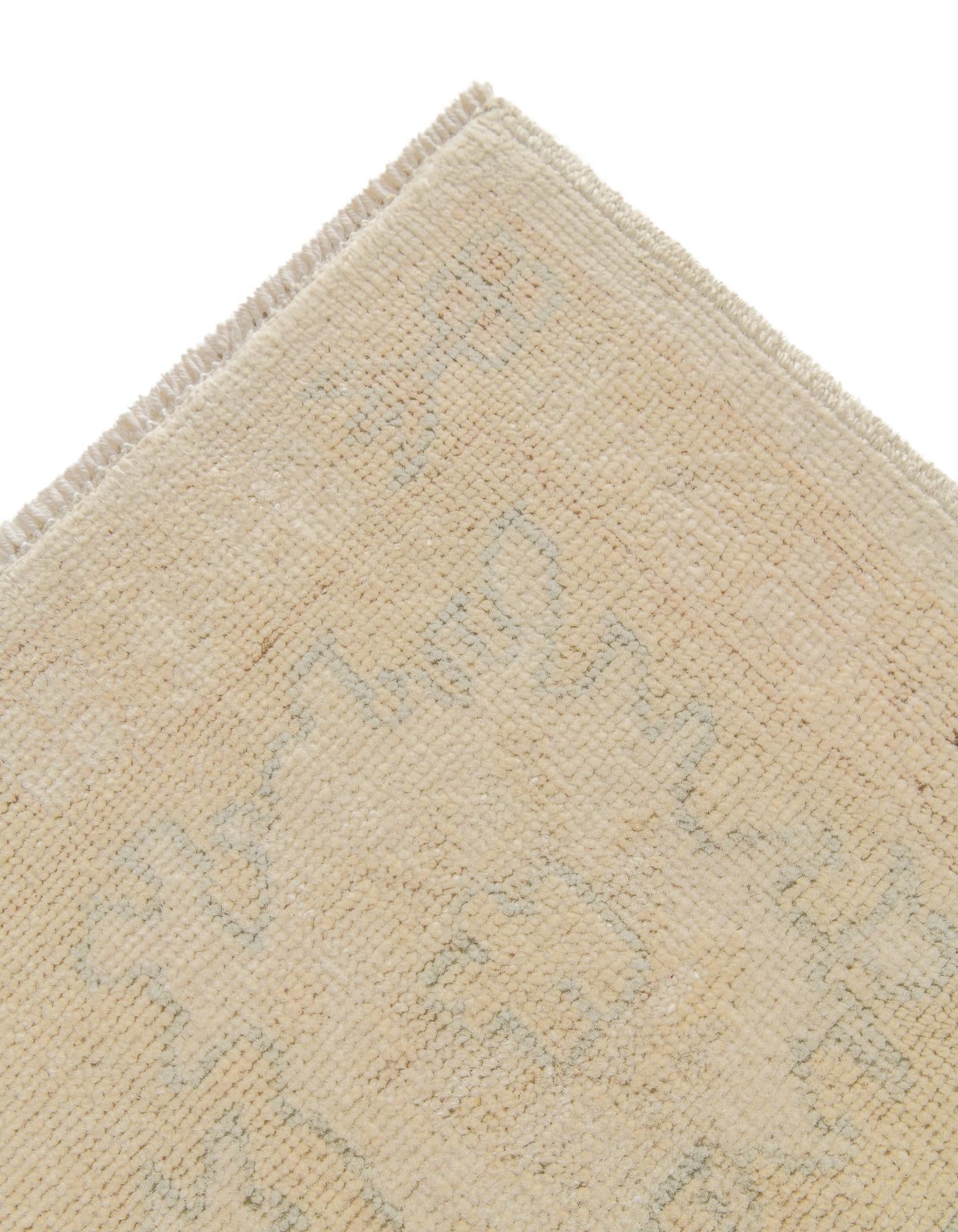8' 1 x 9' 11 Hand Knotted Oushak Wool Rug