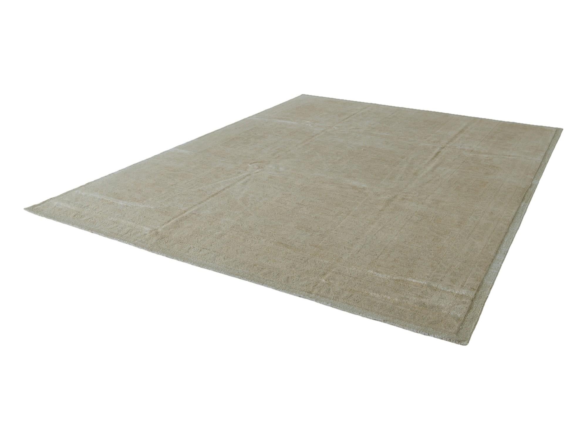 9' 5 x 12' 4 Hand Knotted Oushak Wool Rug