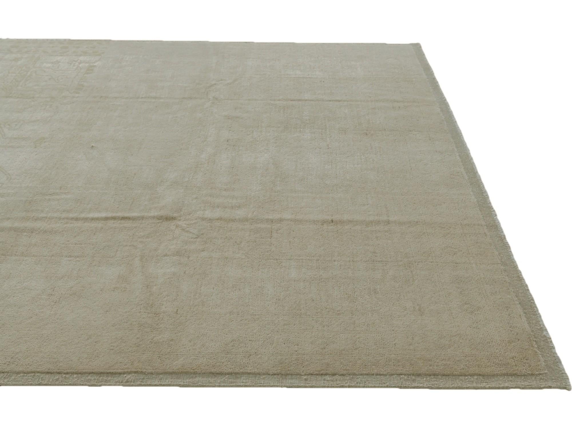 9' 5 x 12' 4 Hand Knotted Oushak Wool Rug
