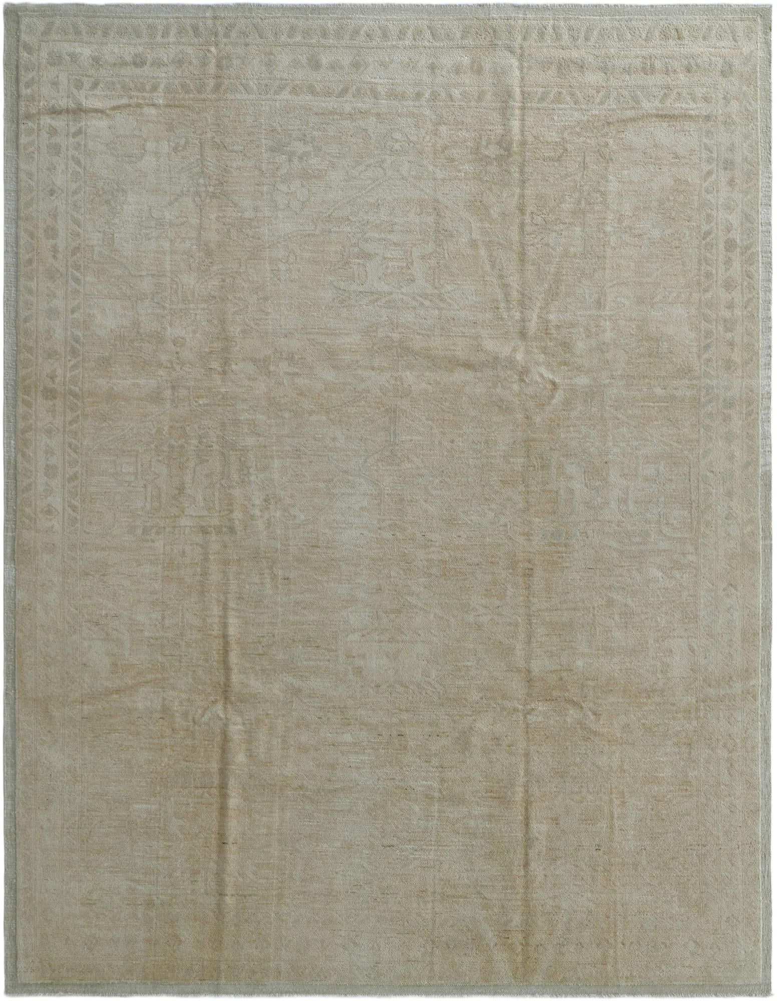 9' 5 x 12' 4 Hand Knotted Oushak Wool Rug