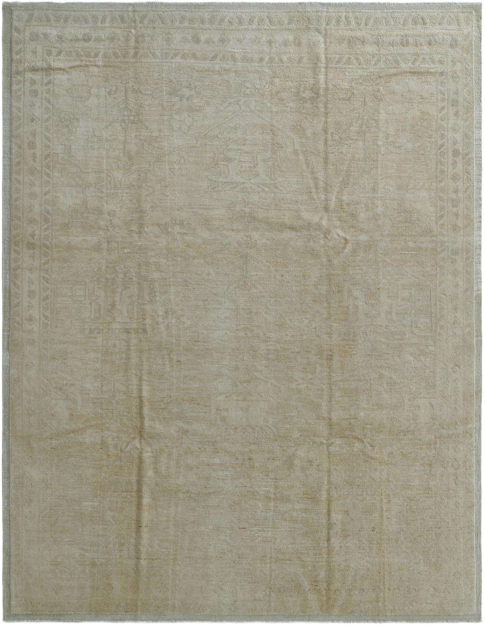 9' 5 x 12' 4 Hand Knotted Oushak Wool Rug