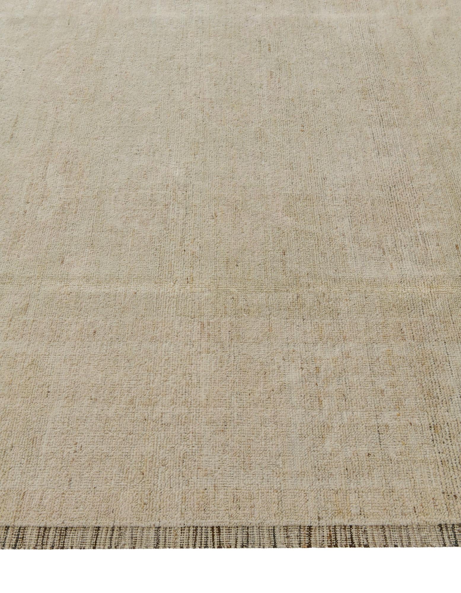 8' 4 x 9' 11 Hand Knotted Oushak Wool Rug