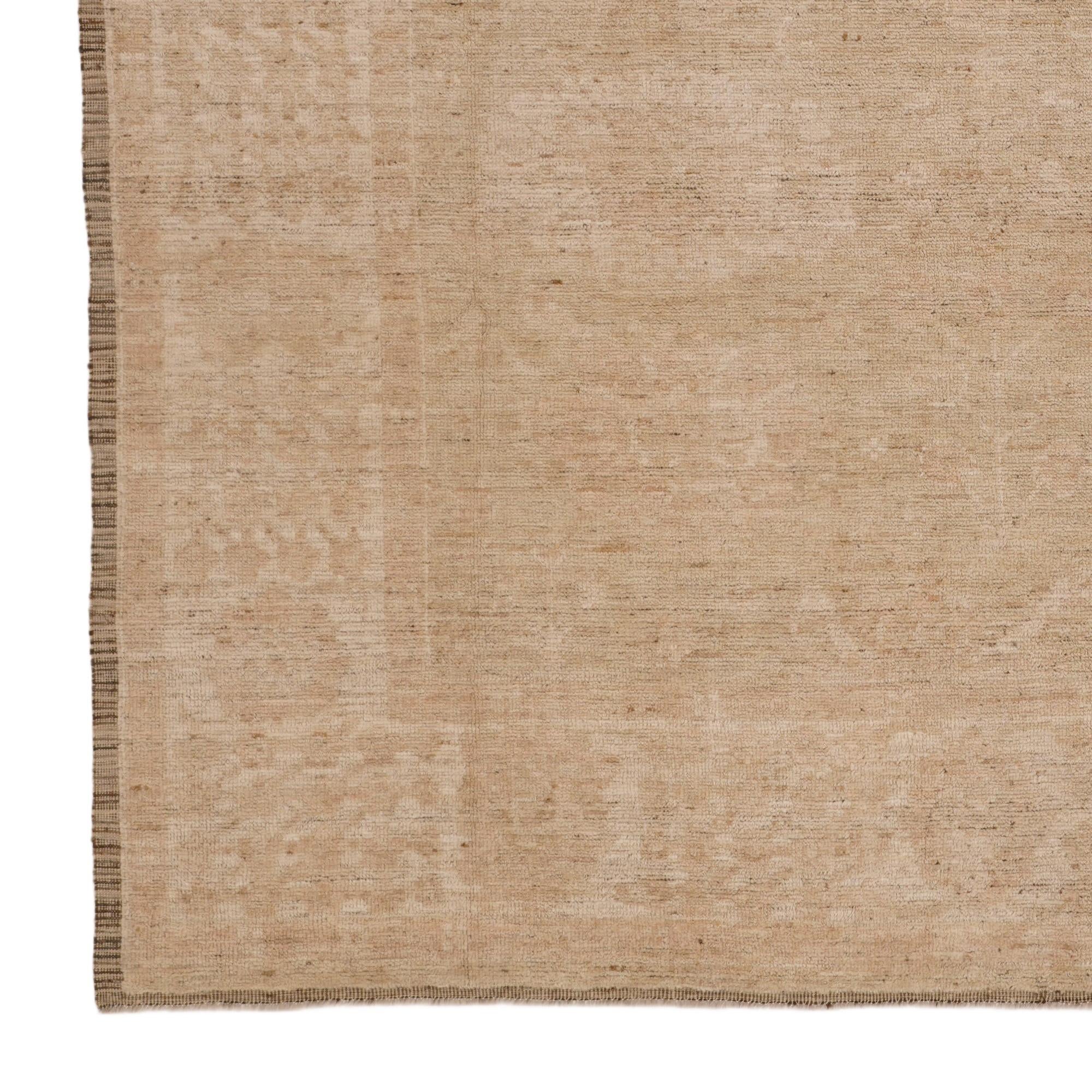 8' 4 x 9' 11 Hand Knotted Oushak Wool Rug