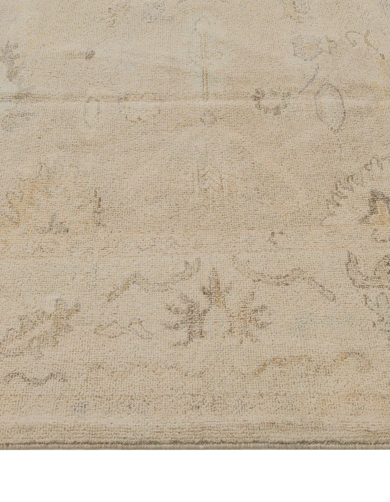 8' 1 x 9' 8 Hand Knotted Oushak Wool Rug
