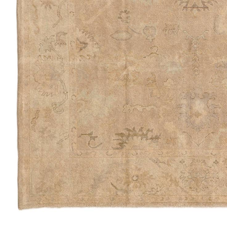 Detail image of 8' 1 x 9' 8 Hand Knotted Oushak Wool Rug