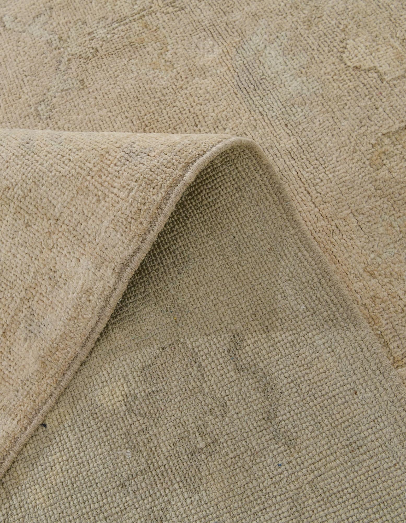 8' 1 x 9' 8 Hand Knotted Oushak Wool Rug