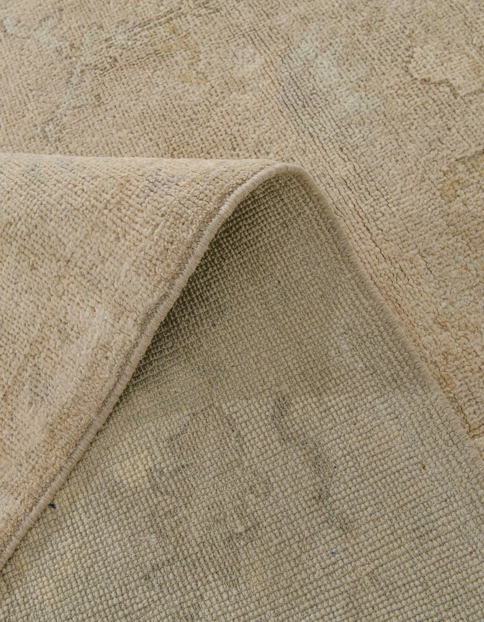 8' 1 x 9' 8 Hand Knotted Oushak Wool Rug