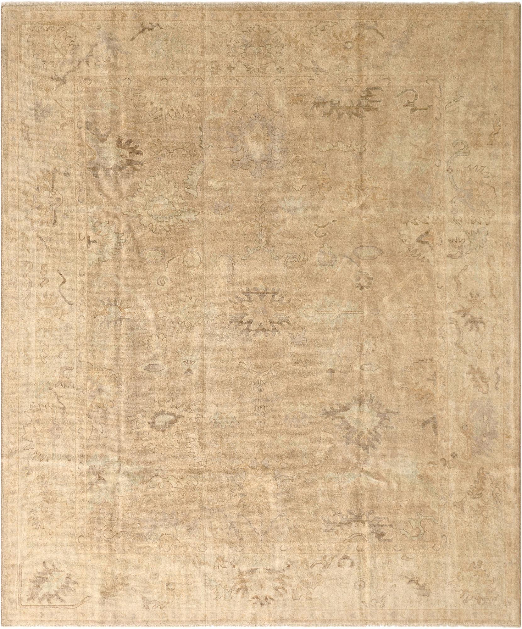 8' 1 x 9' 8  Hand Knotted Oushak Wool Rug