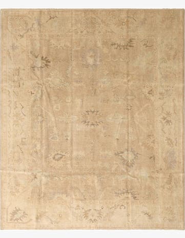 8' 1 x 9' 8 Hand Knotted Oushak Wool Rug