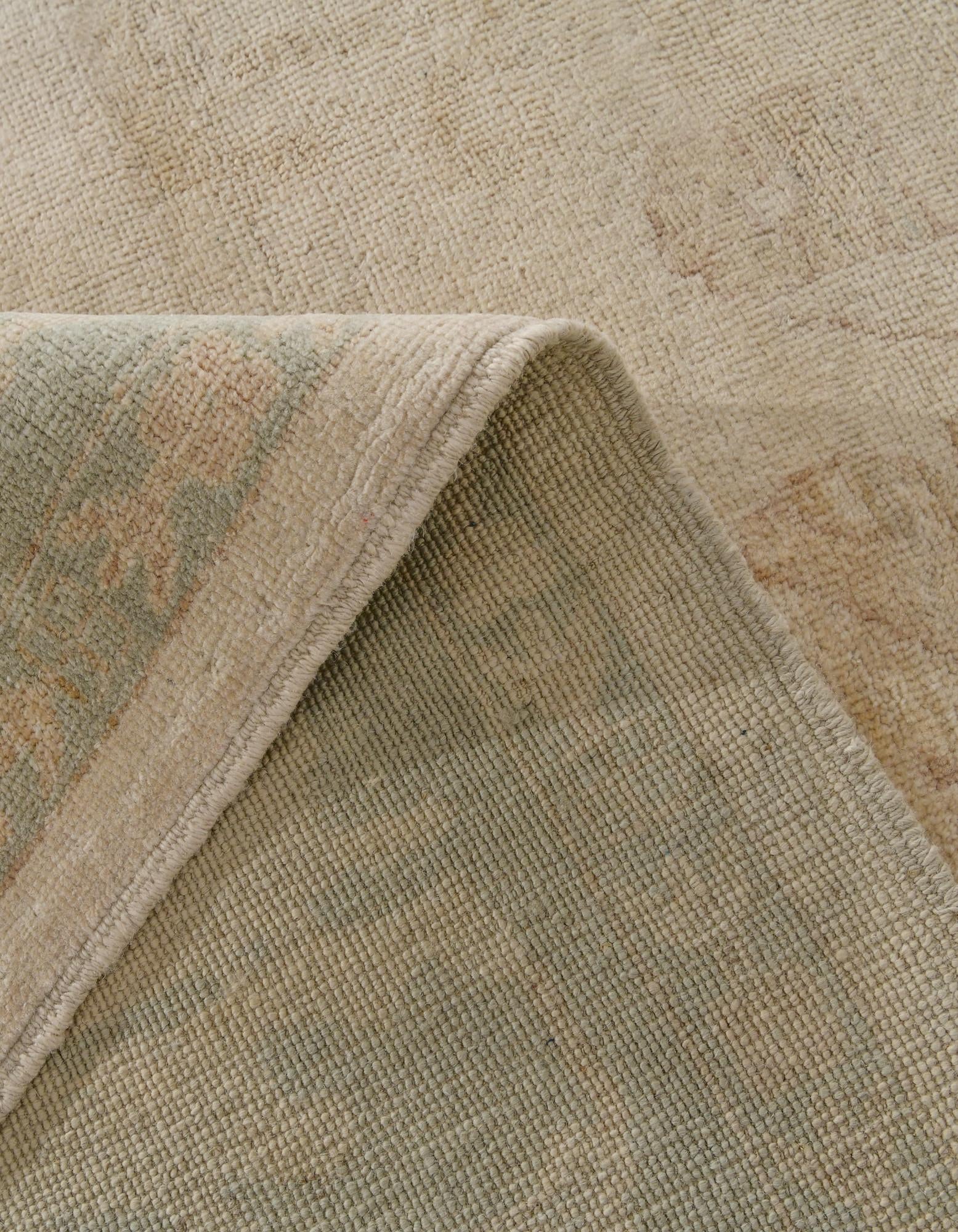 9' 2 x 11' 10 Hand Knotted Oushak Wool Rug