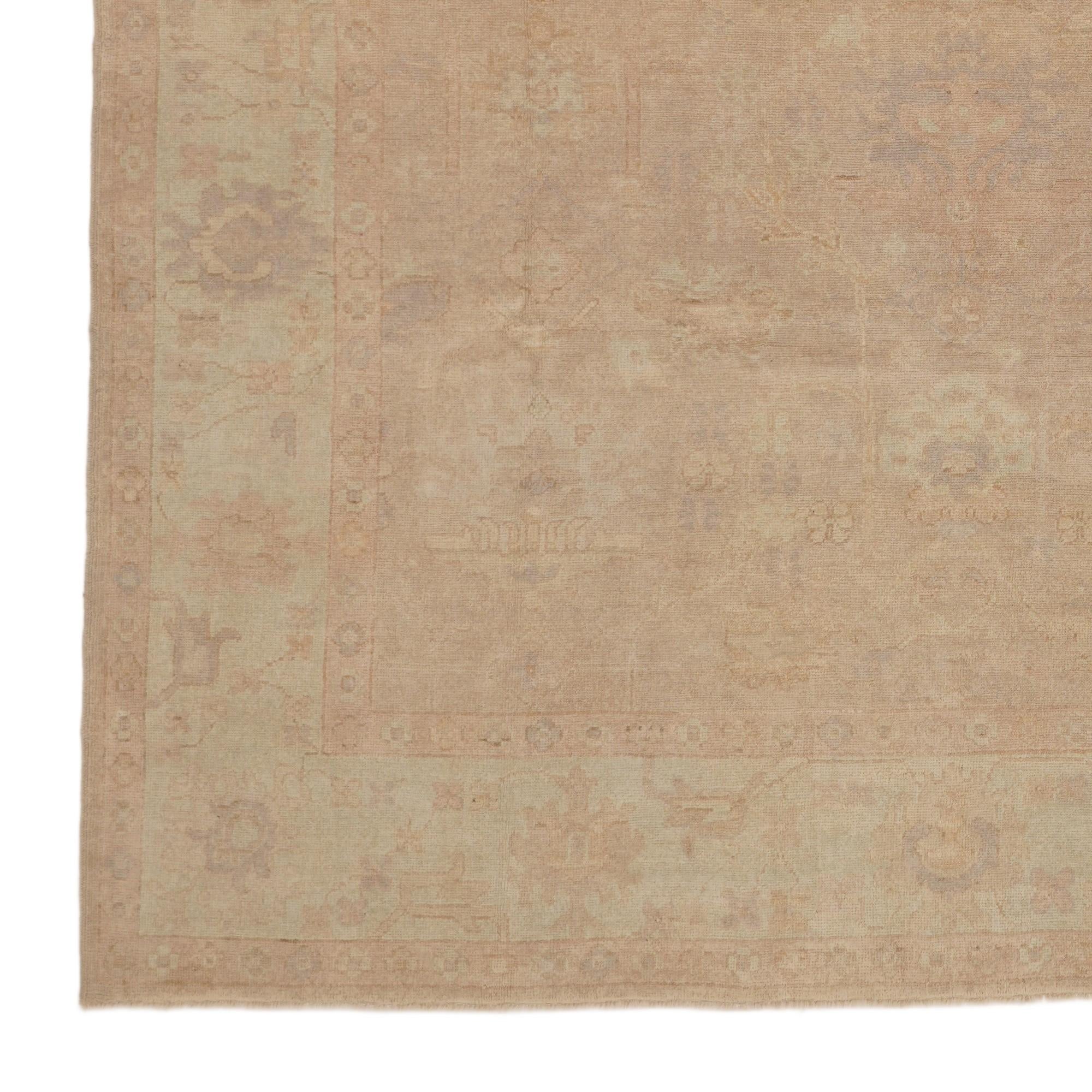 8' 4 x 10' Hand Knotted Oushak Wool Rug