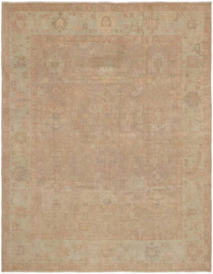 Detail image of 8' 4 x 10' Hand Knotted Oushak Wool Rug