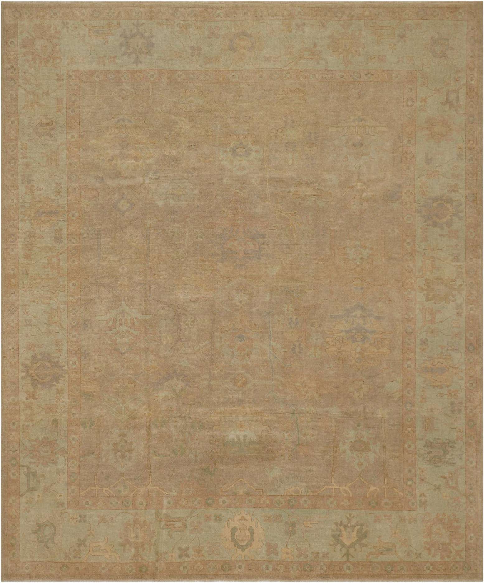 8' 4 x 10' Hand Knotted Oushak Wool Rug