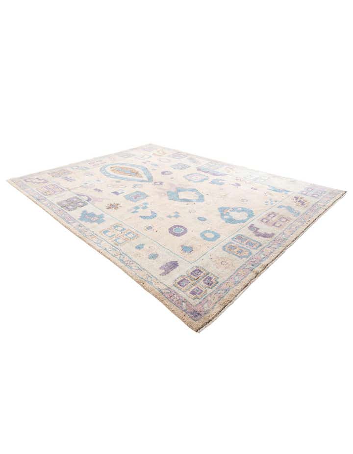 8' 10 x 11' 10 Hand Knotted Oushak Wool Rug