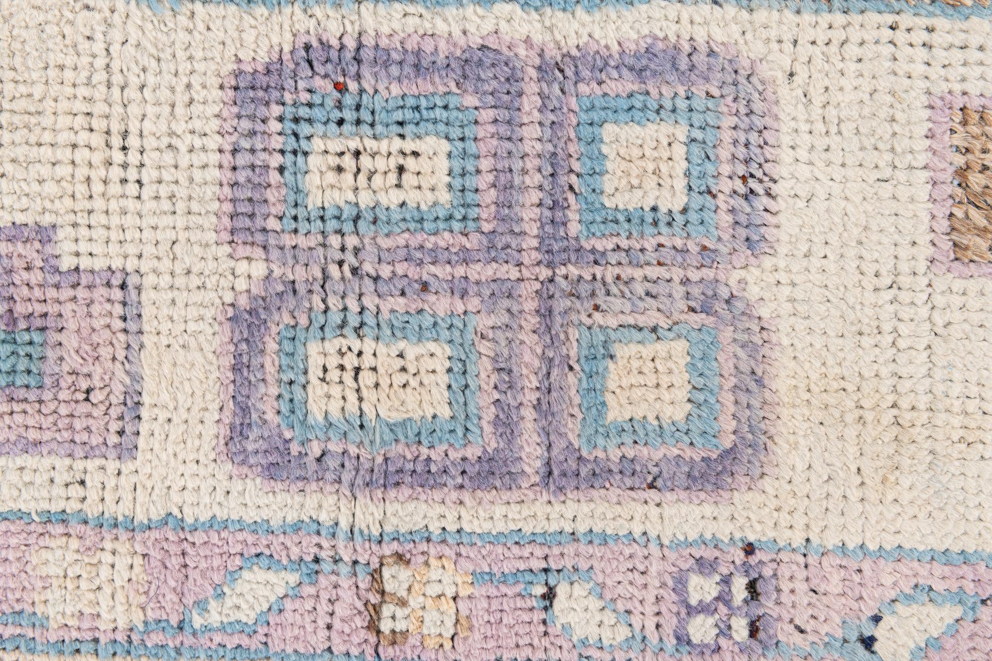 8' 10 x 11' 10 Hand Knotted Oushak Wool Rug