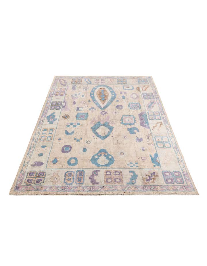 8' 10 x 11' 10 Hand Knotted Oushak Wool Rug