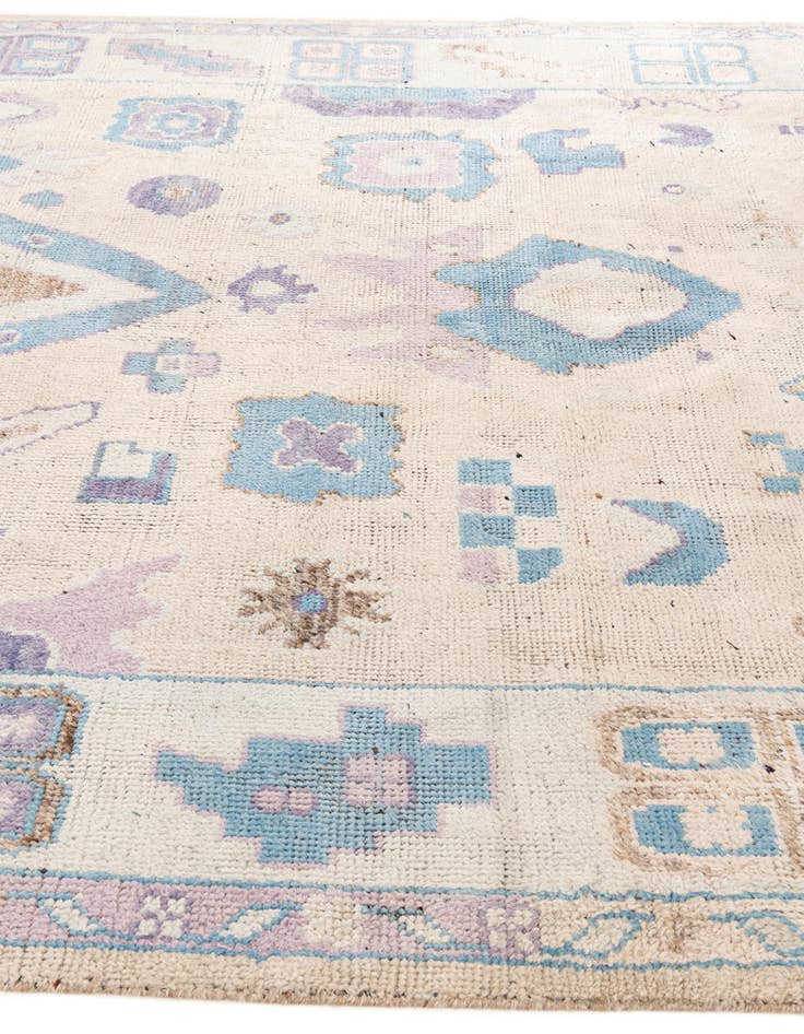 Detail image of 8' 10 x 11' 10  Hand Knotted Oushak Wool Rug