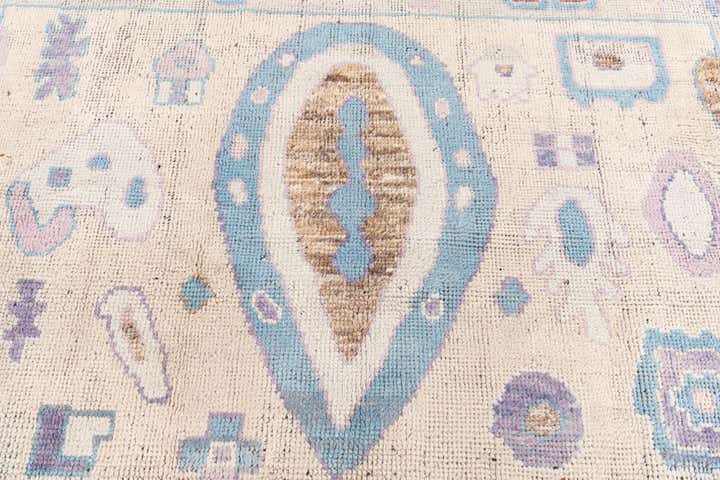 8' 10 x 11' 10 Hand Knotted Oushak Wool Rug