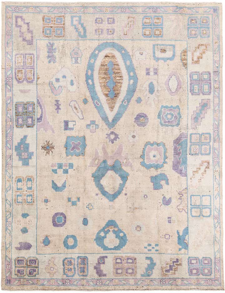 8' 10 x 11' 10 Hand Knotted Oushak Wool Rug