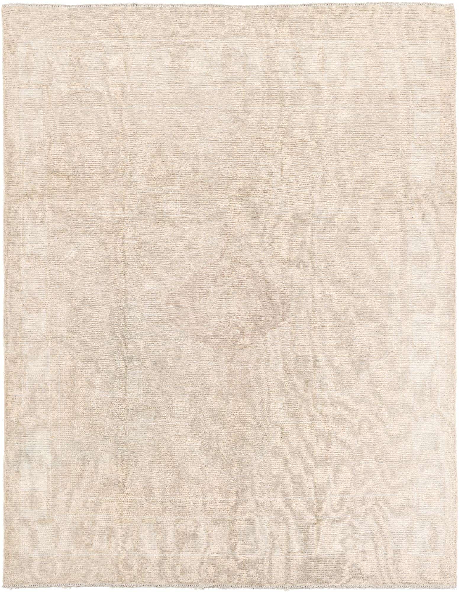 8' 9 x 9' 9 Hand Knotted Oushak Wool Rug