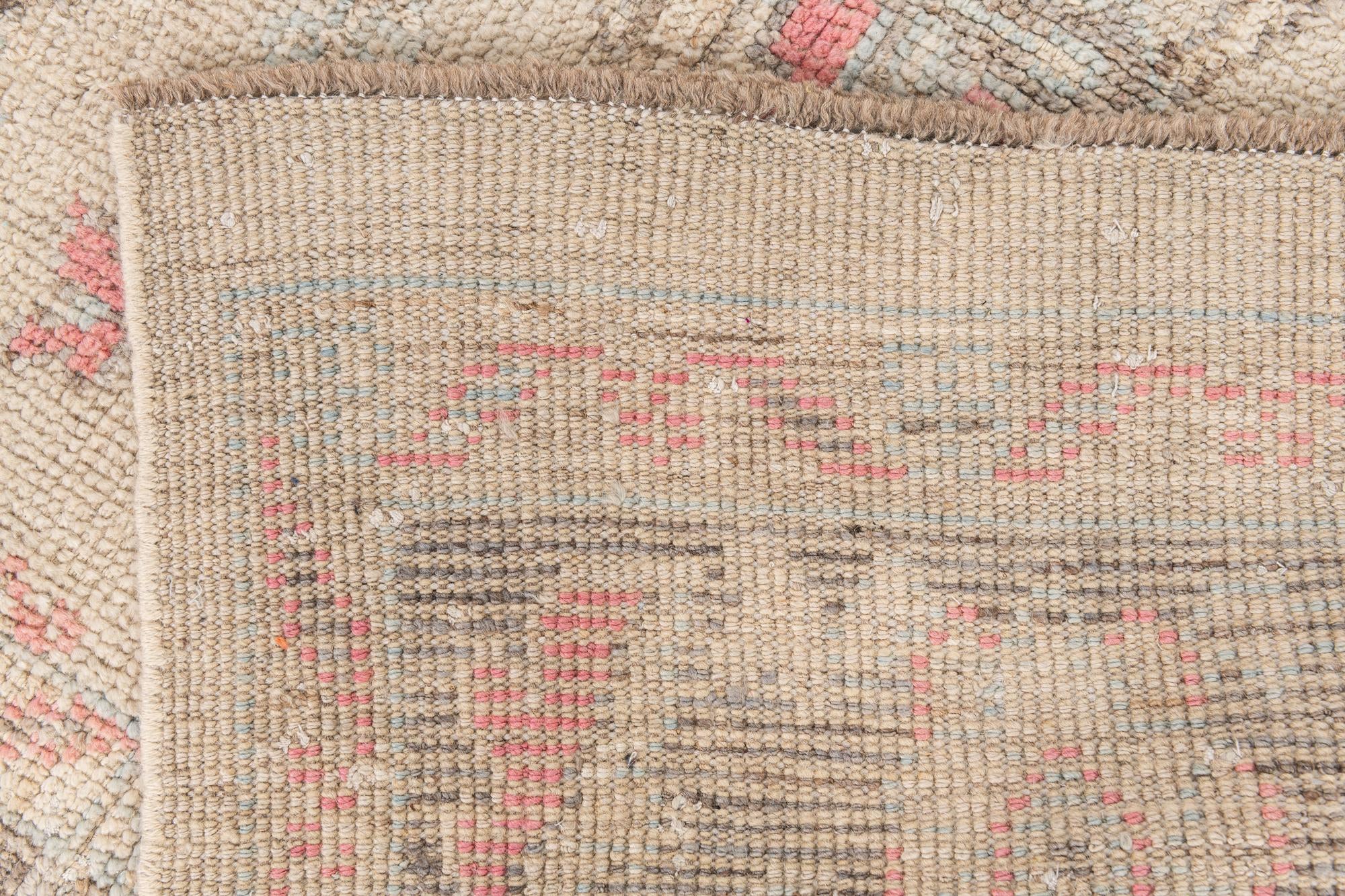 5' 9 x 9' 4 Hand Knotted Oushak Wool Rug