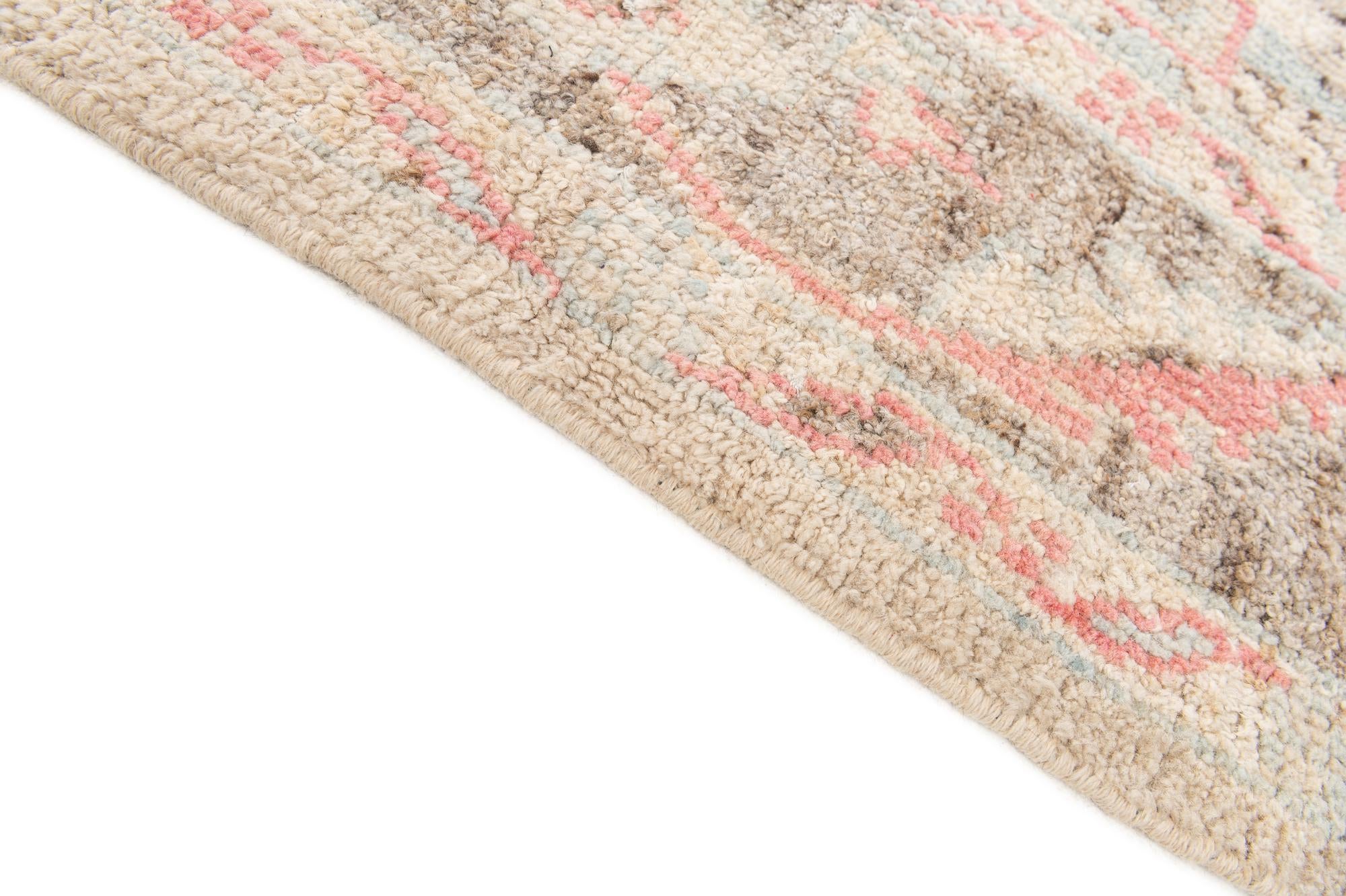 5' 9 x 9' 4 Hand Knotted Oushak Wool Rug